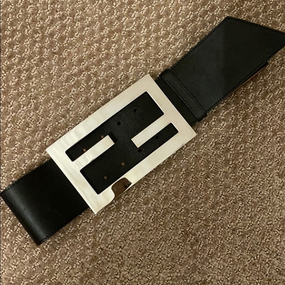 Black Fendi FF Buckle Belt main image 7